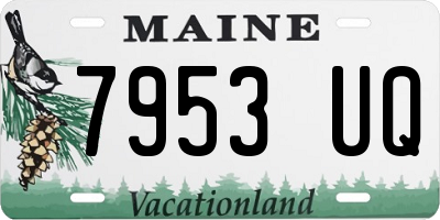 ME license plate 7953UQ
