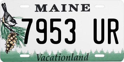 ME license plate 7953UR