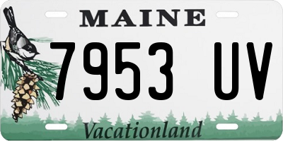 ME license plate 7953UV