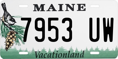 ME license plate 7953UW