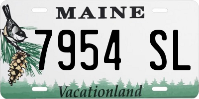 ME license plate 7954SL