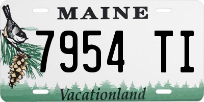 ME license plate 7954TI