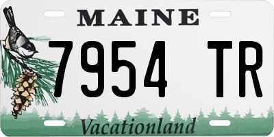 ME license plate 7954TR