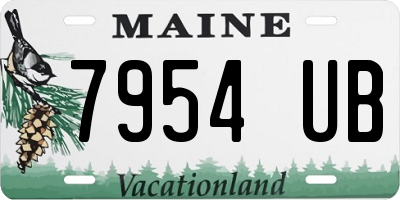 ME license plate 7954UB