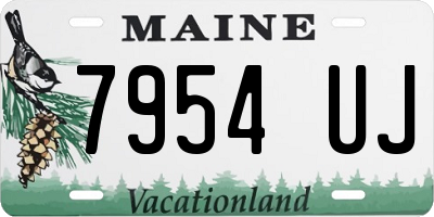 ME license plate 7954UJ