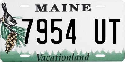 ME license plate 7954UT