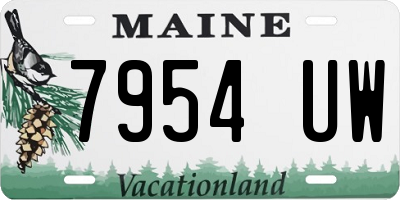 ME license plate 7954UW