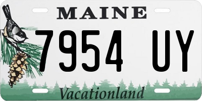 ME license plate 7954UY