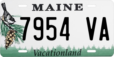 ME license plate 7954VA