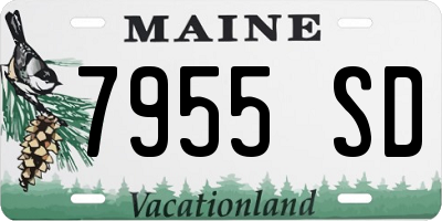 ME license plate 7955SD