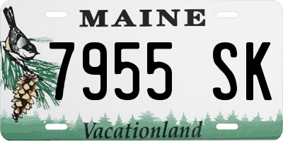 ME license plate 7955SK