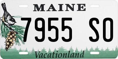 ME license plate 7955SO