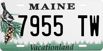 ME license plate 7955TW