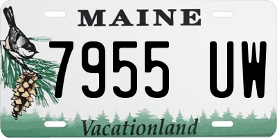 ME license plate 7955UW