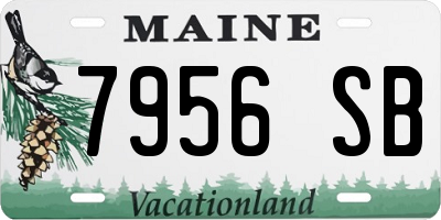 ME license plate 7956SB