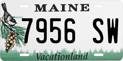 ME license plate 7956SW
