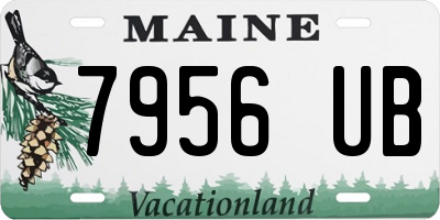 ME license plate 7956UB