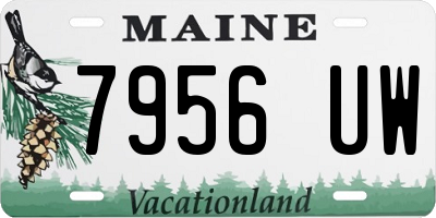 ME license plate 7956UW