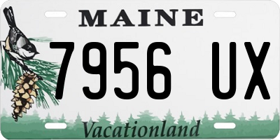 ME license plate 7956UX