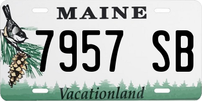 ME license plate 7957SB