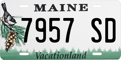 ME license plate 7957SD