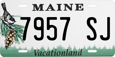 ME license plate 7957SJ