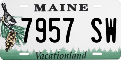 ME license plate 7957SW
