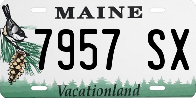 ME license plate 7957SX