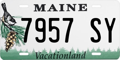 ME license plate 7957SY