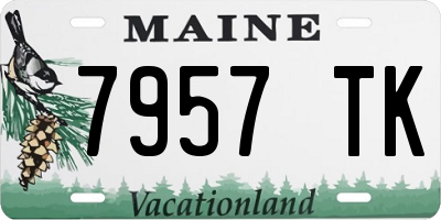 ME license plate 7957TK