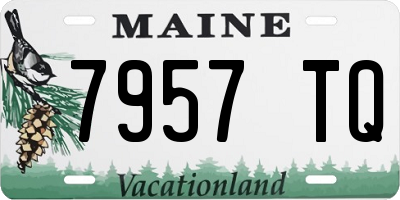 ME license plate 7957TQ