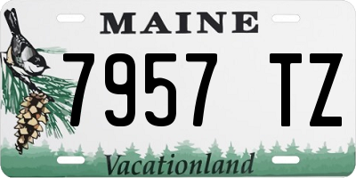 ME license plate 7957TZ