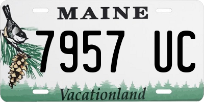 ME license plate 7957UC