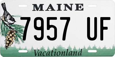 ME license plate 7957UF