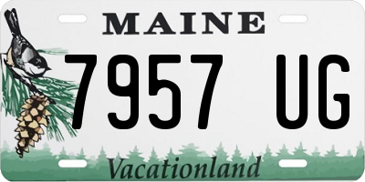 ME license plate 7957UG