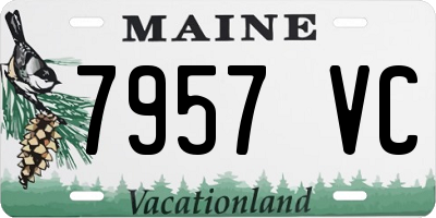 ME license plate 7957VC