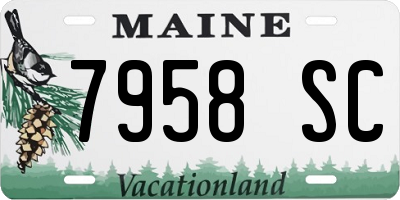 ME license plate 7958SC