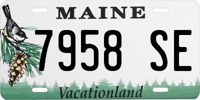 ME license plate 7958SE