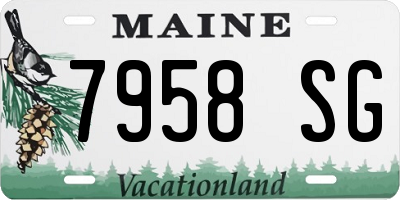 ME license plate 7958SG