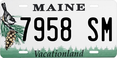 ME license plate 7958SM