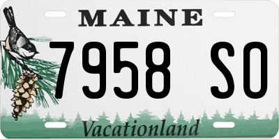 ME license plate 7958SO