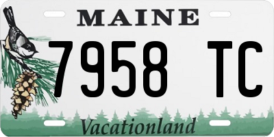 ME license plate 7958TC