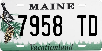 ME license plate 7958TD