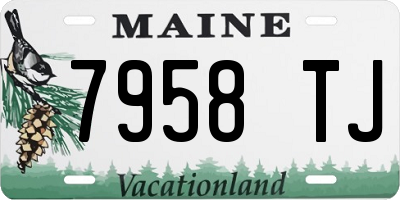 ME license plate 7958TJ