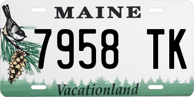 ME license plate 7958TK
