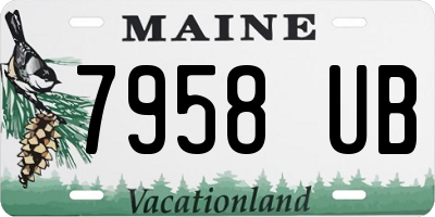 ME license plate 7958UB