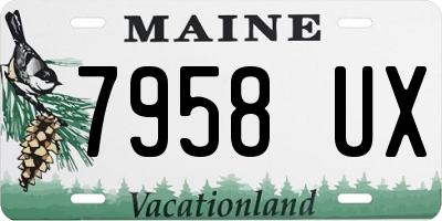 ME license plate 7958UX