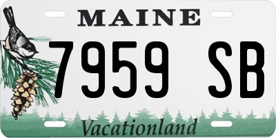 ME license plate 7959SB