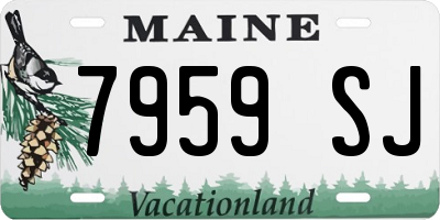 ME license plate 7959SJ
