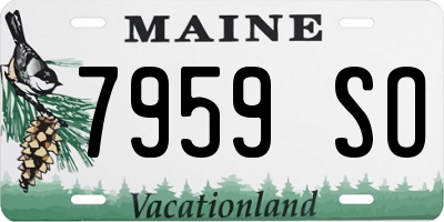 ME license plate 7959SO